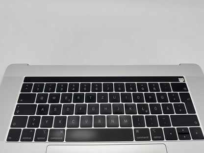 Macbook Pro 15" 2018 2019 A1990 Topcase Trackpad Tastatur Silber #T658