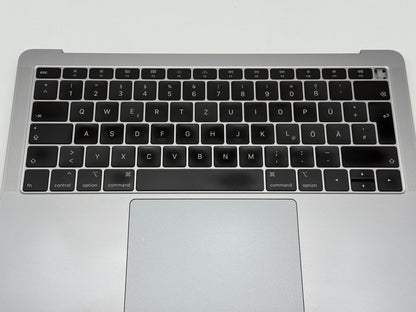 Macbook Air 13" 2018 2019 A1932 Topcase QWERTZ Trackpad Tastatur Grau #T840