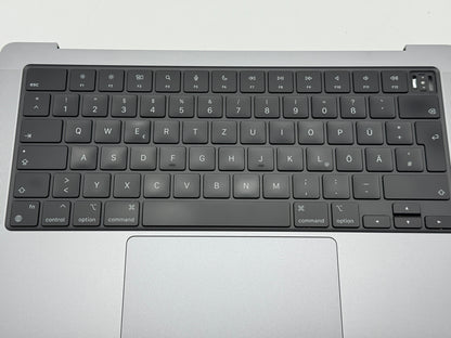 Macbook Pro 14" 2021 A2442 Topcase QWERTZ Tastatur Spacegrau #T849