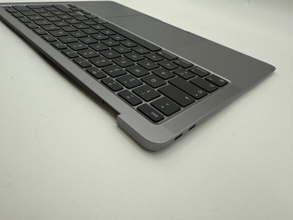 MacBook Air 13" 2020 A2337 Topcase QWERTZ Akku Tastatur Grau #T854