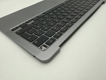 MacBook Air 13" 2020 A2337 Topcase QWERTZ Akku Tastatur Grau #T854