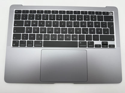 MacBook Air 13" 2020 A2337 Topcase QWERTZ Akku Tastatur Grau #T857