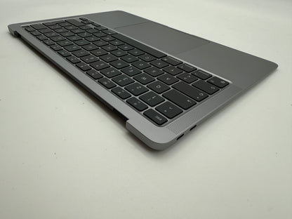 MacBook Air 13" 2020 A2337 Topcase QWERTZ Akku Tastatur Grau #T857