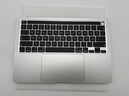 Macbook Pro 13" A2251 2020 Topcase QWERTZ Akku Tastatur Silber #T858