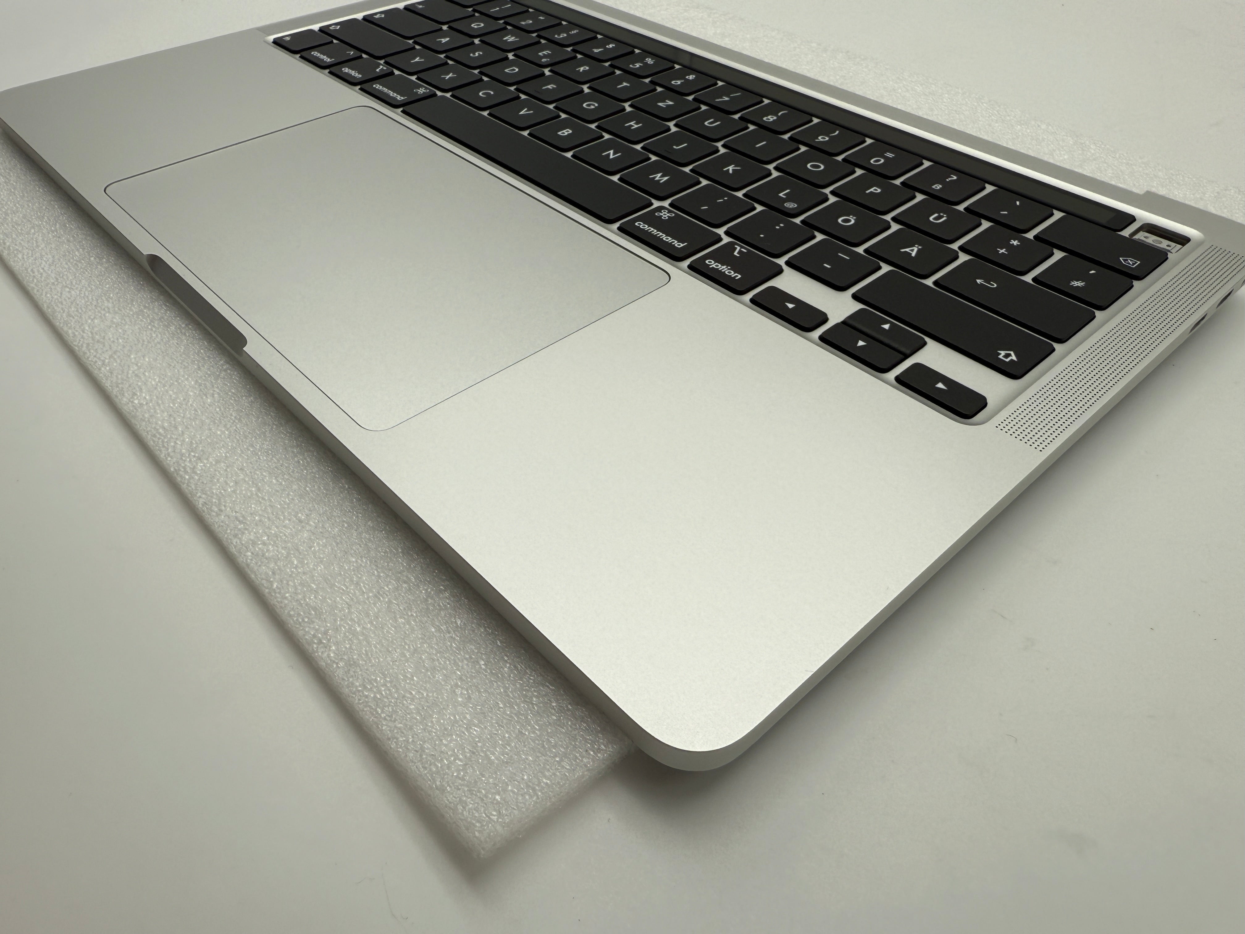 Macbook Pro 13" A2251 2020 Topcase QWERTZ Akku Tastatur Silber #T858