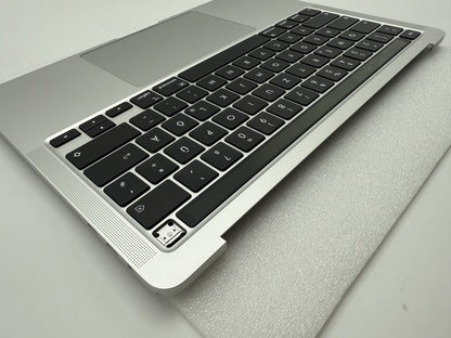 Macbook Pro 13" A2251 2020 Topcase QWERTZ Akku Tastatur Silber #T858