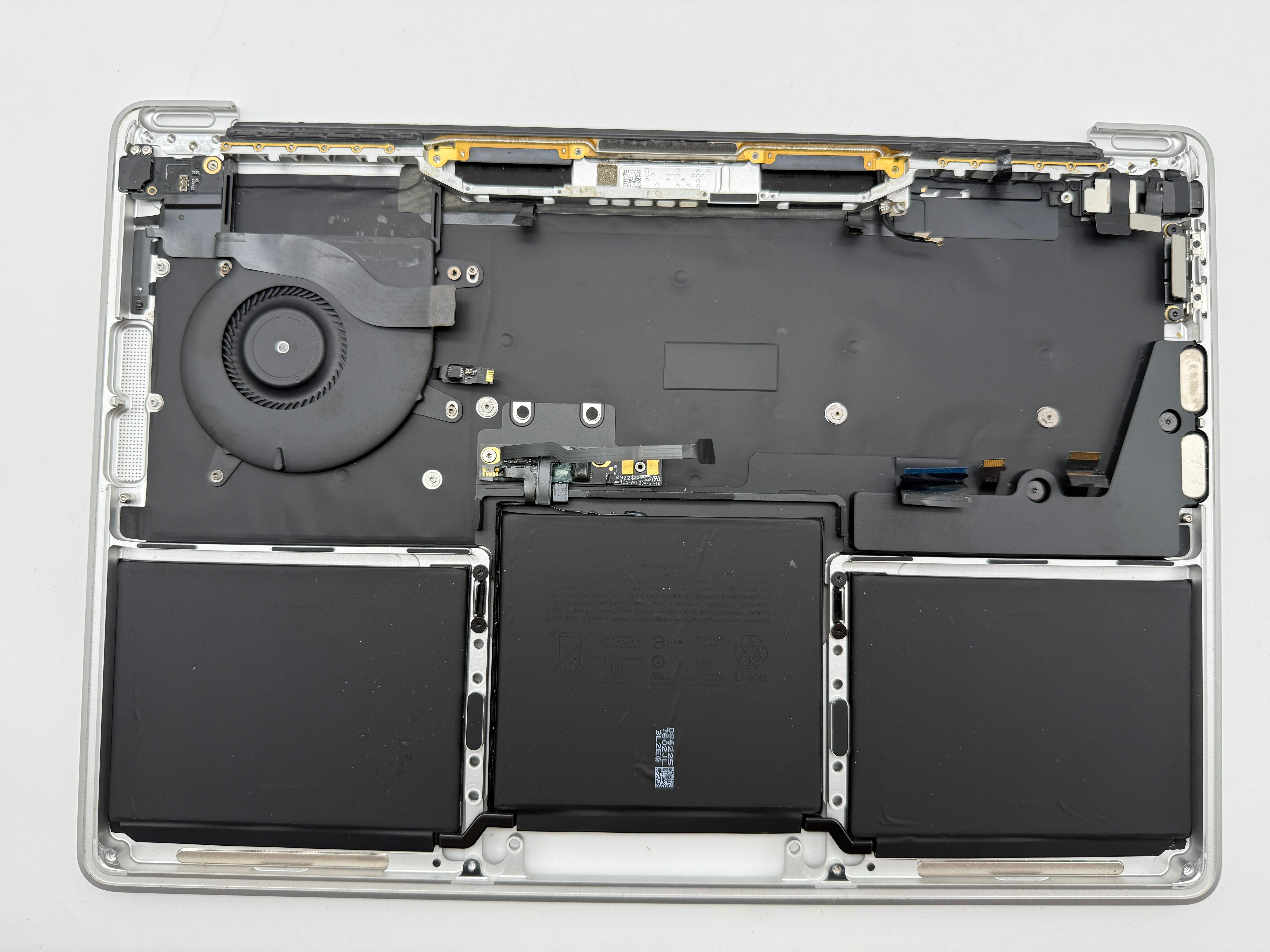 Macbook Pro 13" 2020 2022 A2338 Topcase Akku Tastatur Silber #T863