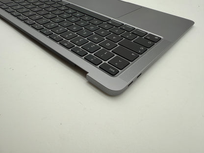 MacBook Air 13" 2020 A2337 Topcase QWERTZ Akku Tastatur Grau #T869