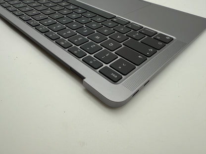 MacBook Air 13" 2020 A2337 Topcase QWERTZ Akku Tastatur Grau #T870