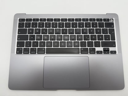 MacBook Air 13" 2020 A2337 Topcase QWERTZ Akku Tastatur Grau #T871