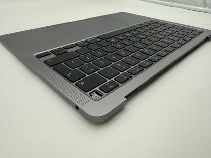 MacBook Air 13" 2020 A2337 Topcase QWERTZ Akku Tastatur Grau #T871