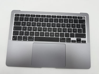 MacBook Air 13" 2020 A2337 Topcase QWERTZ Akku Tastatur Grau #T876