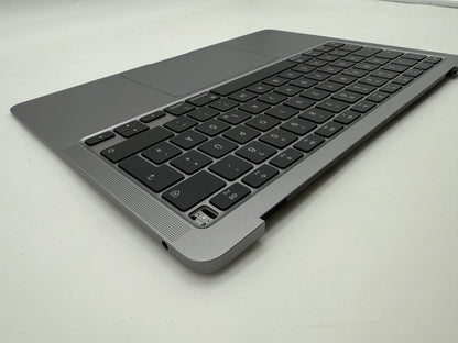 MacBook Air 13" 2020 A2337 Topcase QWERTZ Akku Tastatur Grau #T876