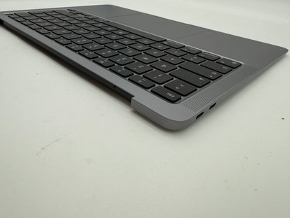 MacBook Air 13" 2020 A2337 Topcase QWERTZ Akku Tastatur Grau #T879