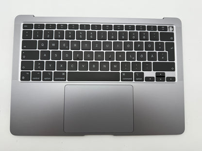 MacBook Air 13" 2020 A2337 Topcase QWERTZ Akku Tastatur Grau #T884