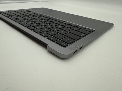 MacBook Air 13" 2020 A2337 Topcase QWERTZ Akku Tastatur Grau #T885