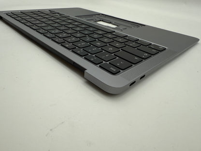 MacBook Air 13" 2020 A2337 Topcase QWERTZ Akku Tastatur Grau #T887