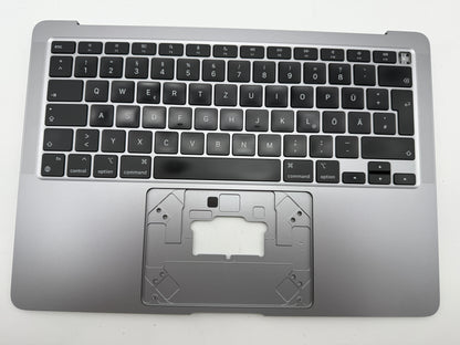 MacBook Air 13" 2020 A2337 Topcase QWERTZ Akku Tastatur Grau #T888