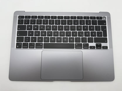 MacBook Air 13" 2020 A2337 Topcase QWERTZ Akku Tastatur Grau #T890