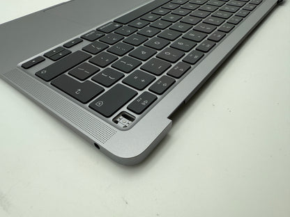 MacBook Air 13" 2020 A2337 Topcase QWERTY UK Trackpad Tastatur Grau #T891