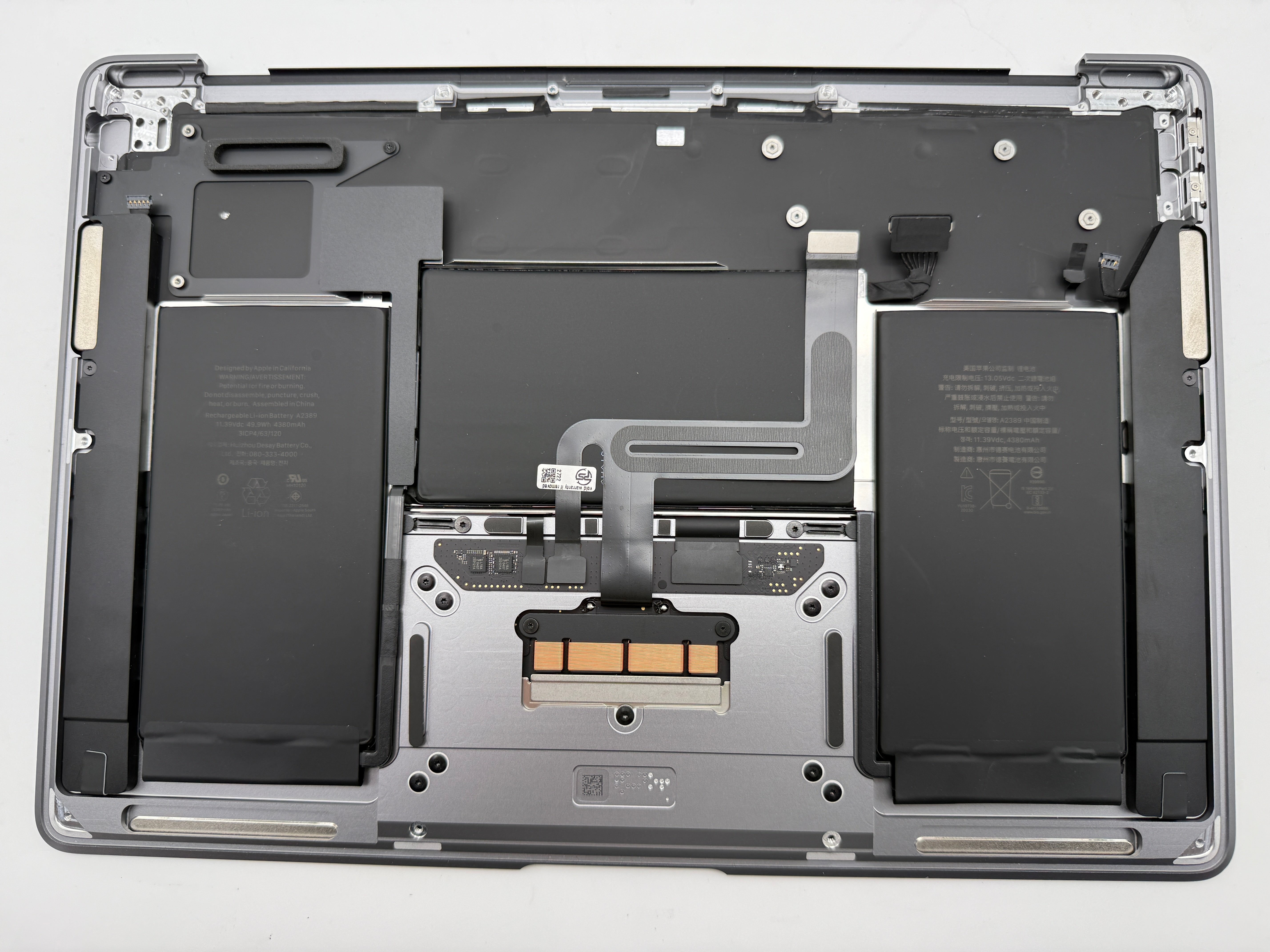 MacBook Air 13" 2020 A2337 Topcase QWERTZ Trackpad Tastatur Grau #T902