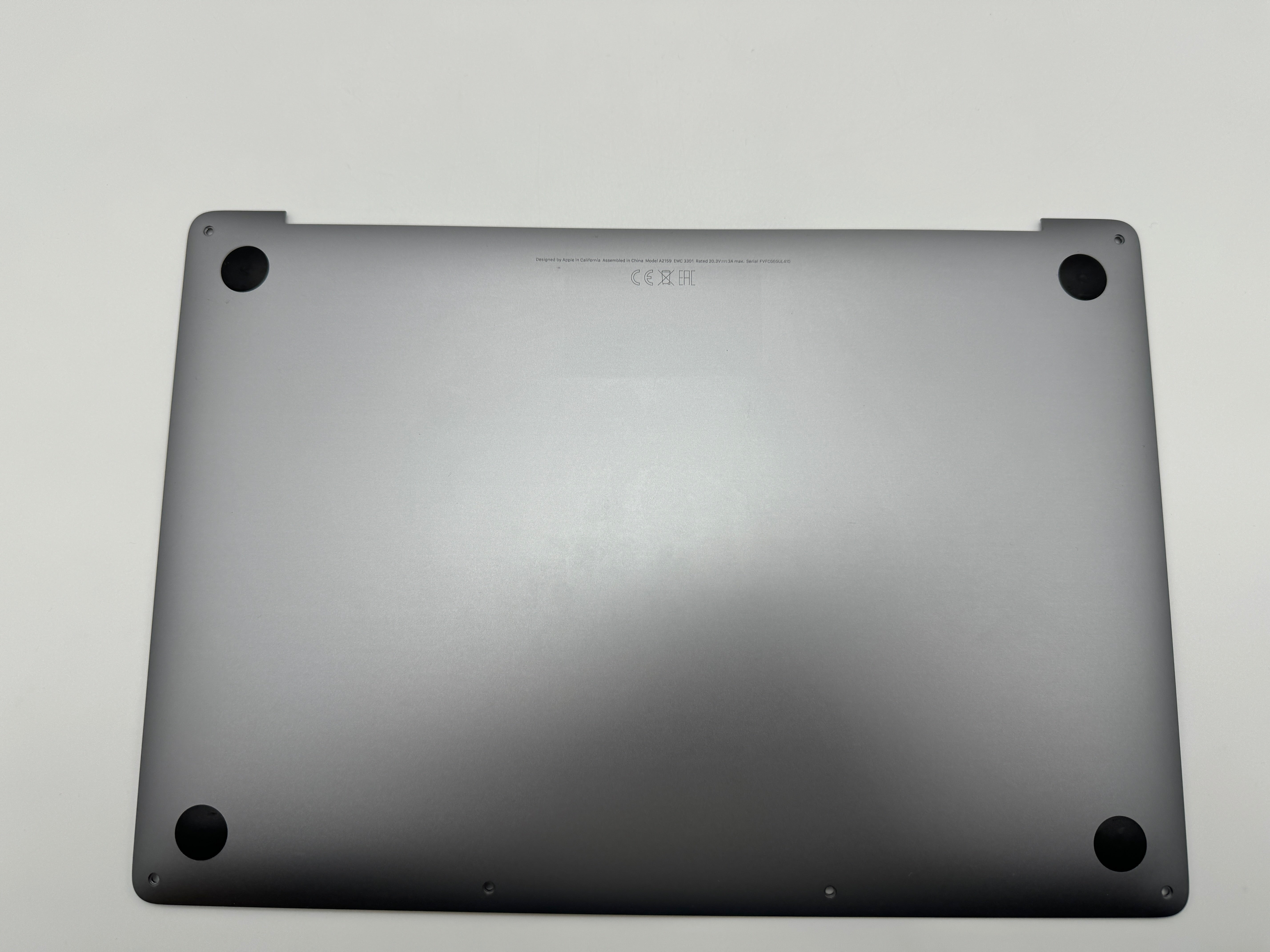 MacBook Pro 13" 2019 A2159 Spacegrau Bodenplatte Bottom Case