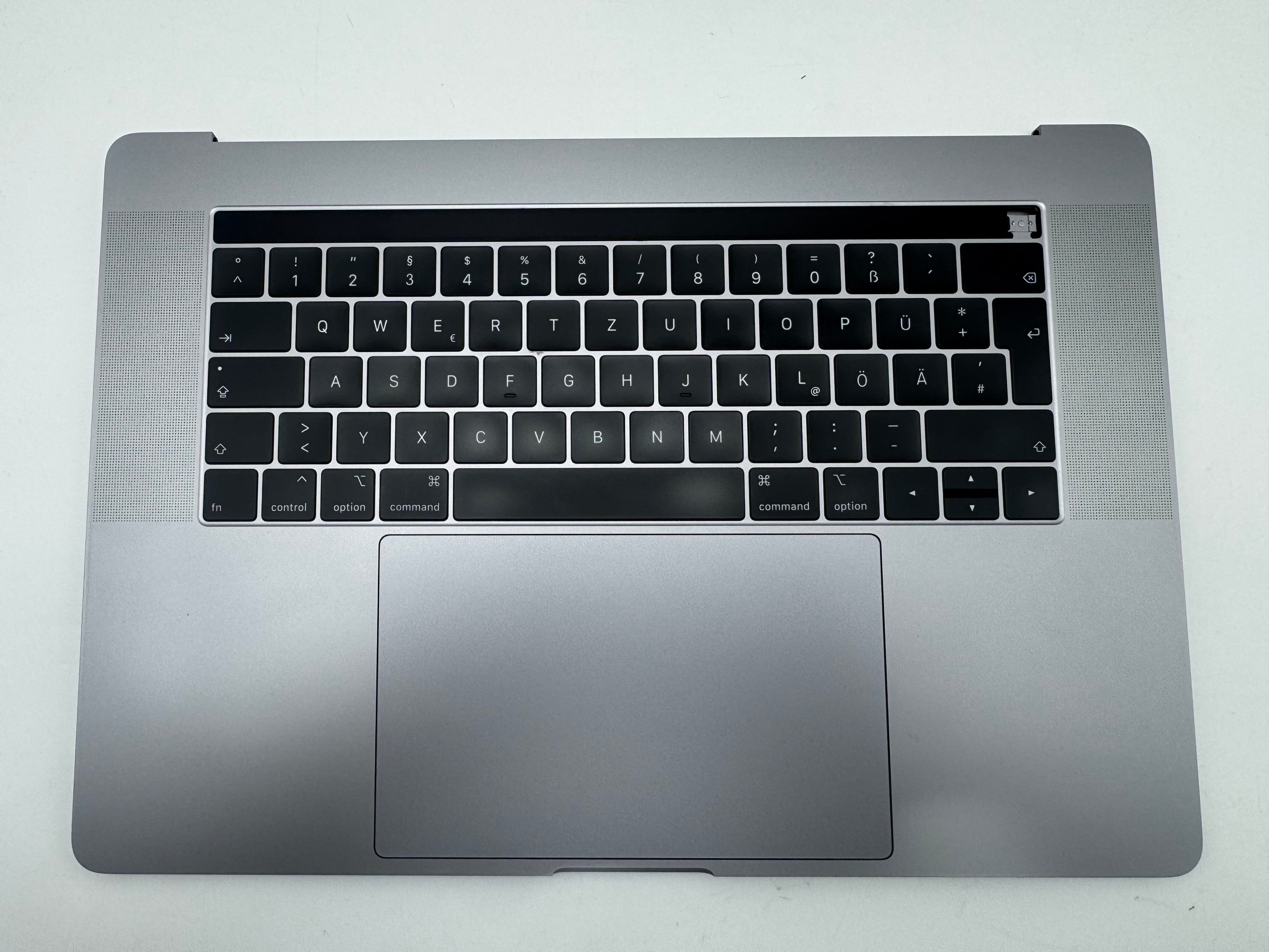 Macbook Pro 15" 2018 2019 A1990 QWERTZ Topcase Trackpad Tastatur Grau #T976
