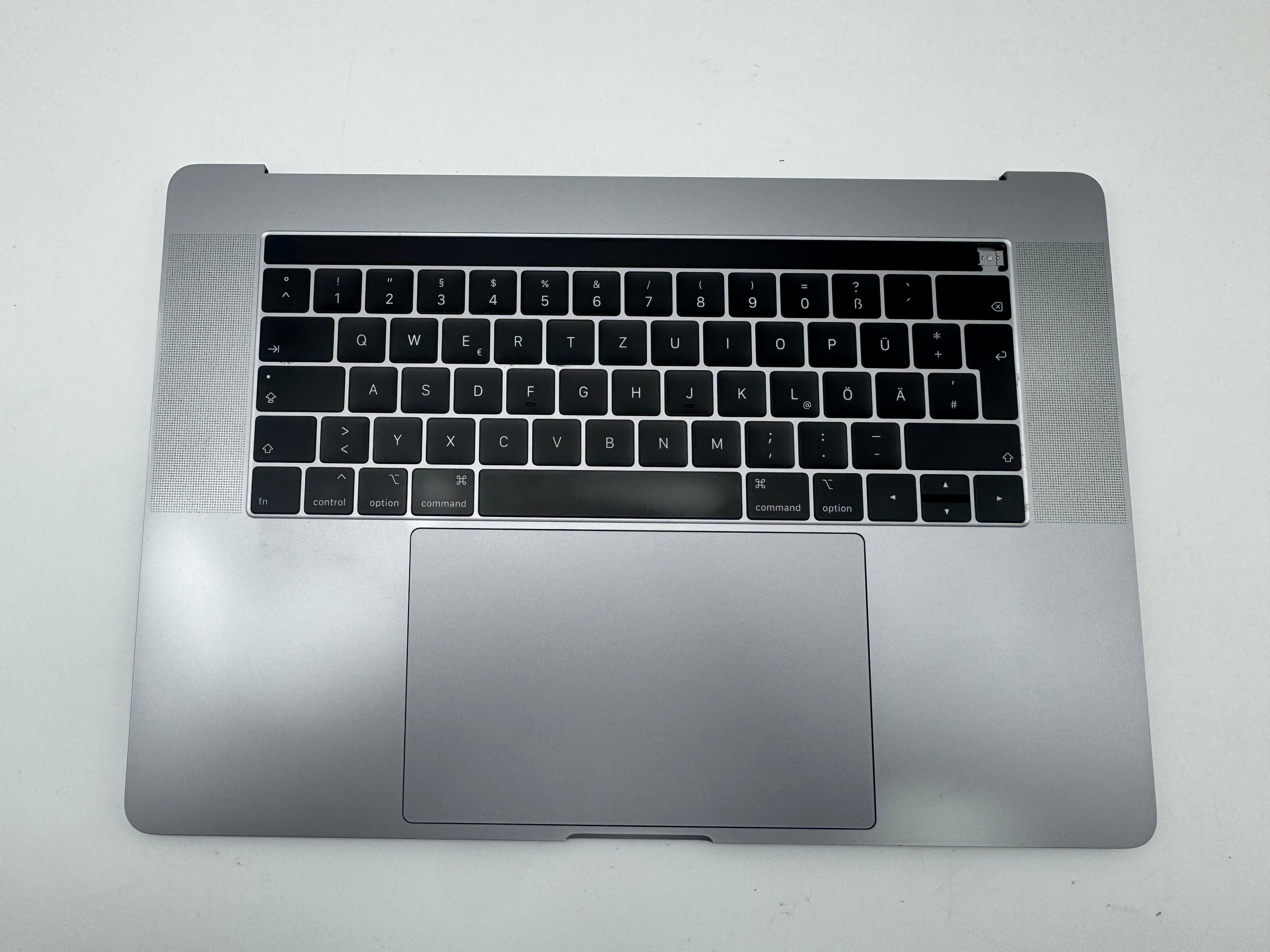 Macbook Pro 15" 2018 2019 A1990 QWERTZ Topcase Trackpad Tastatur Grau #T981