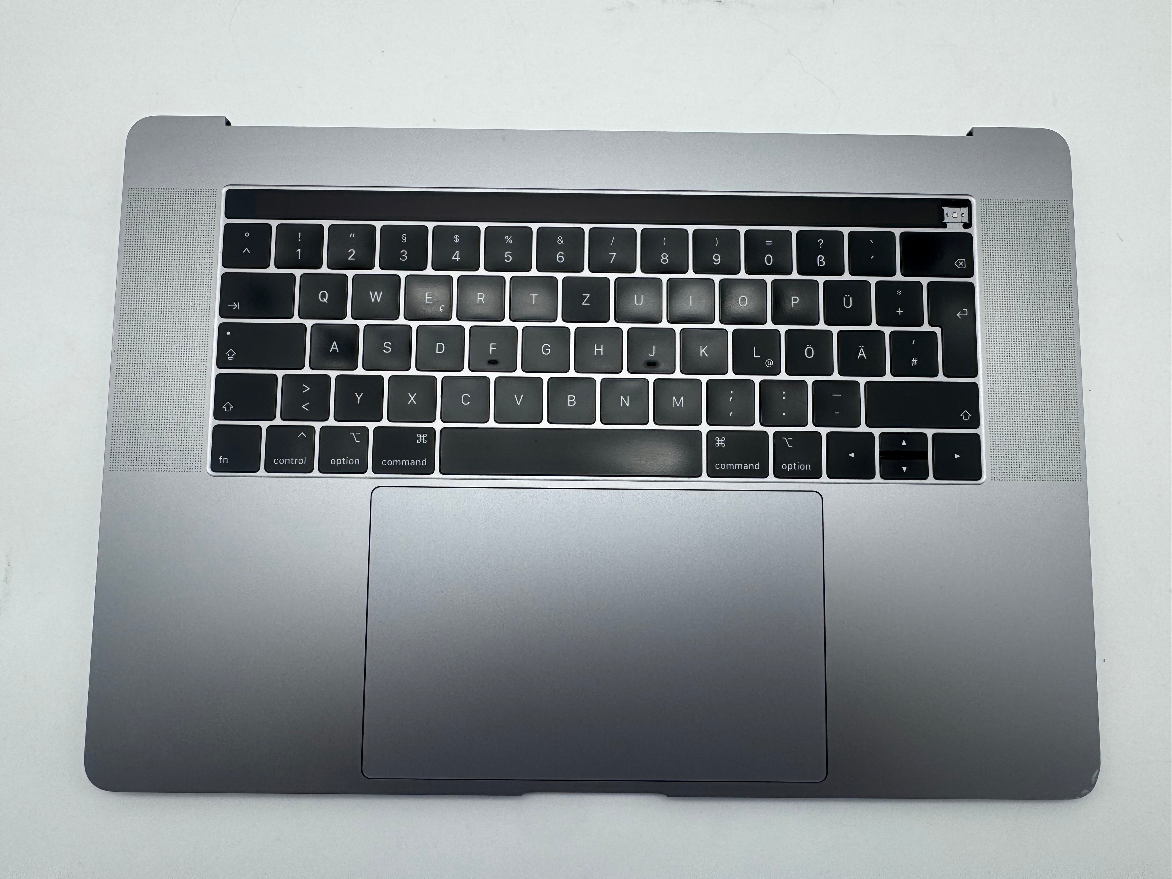 Macbook Pro 15" 2018 2019 A1990 QWERTZ Topcase Trackpad Tastatur Grau #T982