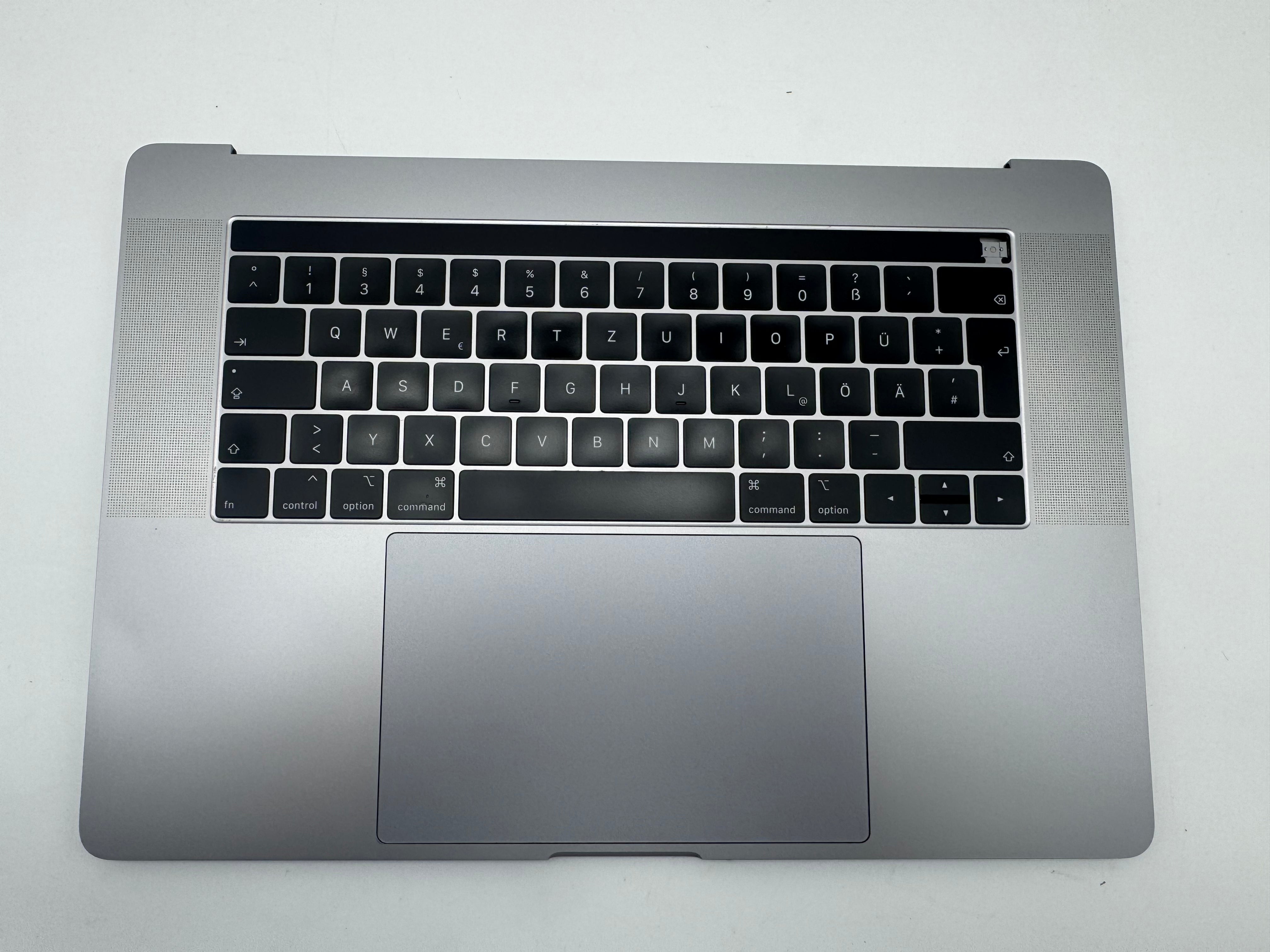 Macbook Pro 15" 2018 2019 A1990 QWERTZ Topcase Trackpad Tastatur Grau #T984