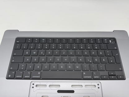Macbook Pro 16" 2021 A2485 Topcase QWERTZ Tastatur Silber Spacegrau