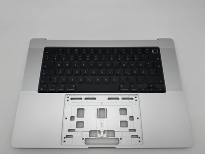 Macbook Pro 16" 2021 A2485 Topcase QWERTZ Tastatur Silber Spacegrau