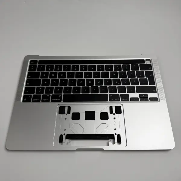 Macbook Pro 13" A2338 2020 2022 Topcase Tastatur Akku  QWERTZ Silber Grade B