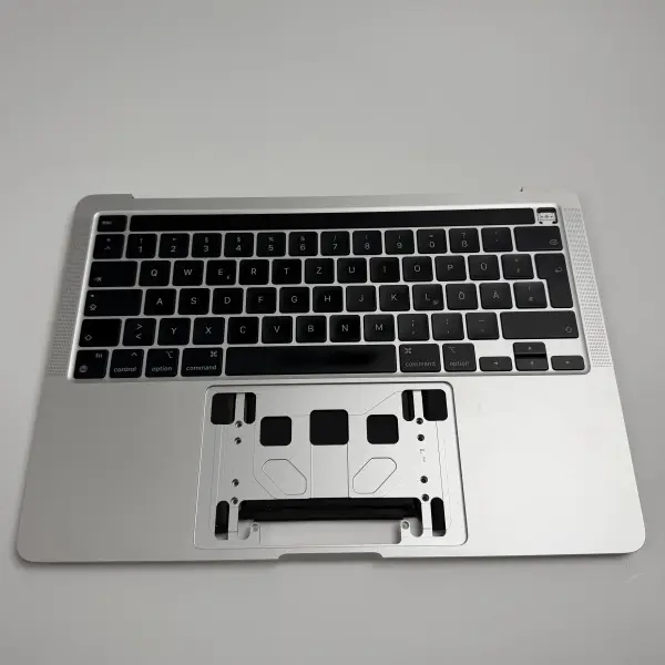 Macbook Pro 13" A2338 2020 2022 Topcase Tastatur Akku  QWERTZ Silber Grade C
