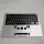 Macbook Pro 13" A2338 2020 2022 Topcase Tastatur Akku  QWERTZ Silber Grade C
