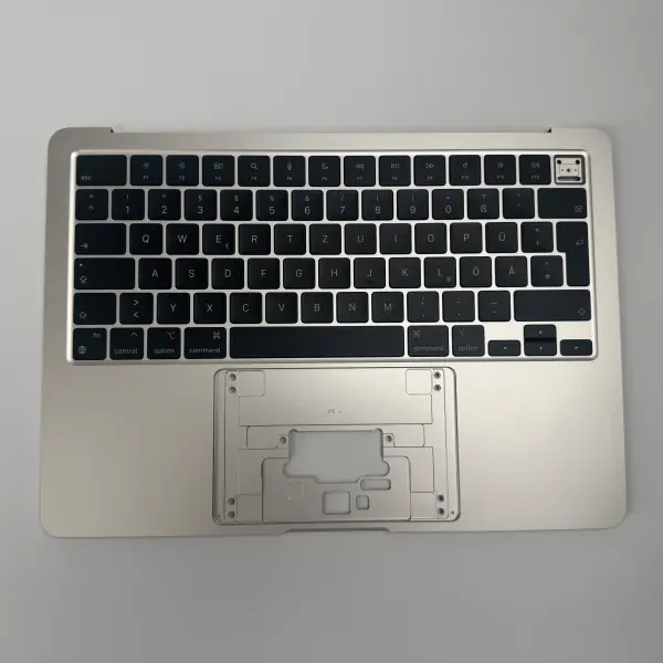 MacBook Air 13" 2022 A2681 Topcase Tastatur QWERTZ Midnight Starlight Space Silber  Starlight