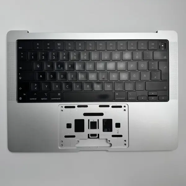 Macbook Pro 14" A2779 2023 Topcase QWERTZ Tastatur Akku Silber B