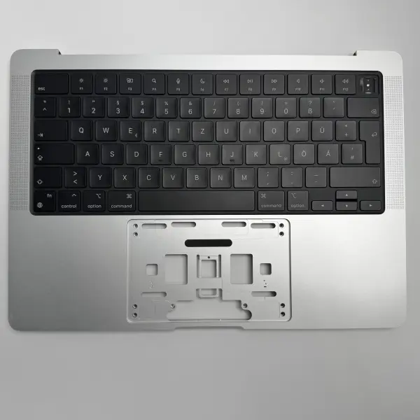 Macbook Pro 14" A2992 2023 Topcase QWERTZ Tastatur Silber
