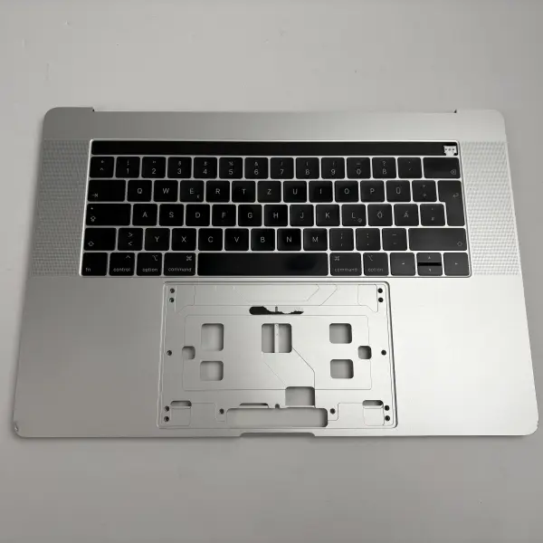 Apple MacBook Pro 15" A1990 2018 2019 Topcase Tastatur QWERTZ Silber