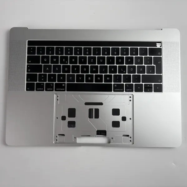 Apple MacBook Pro 15" A1990 2018 2019 Topcase Tastatur Akku QWERTZ  Silber B