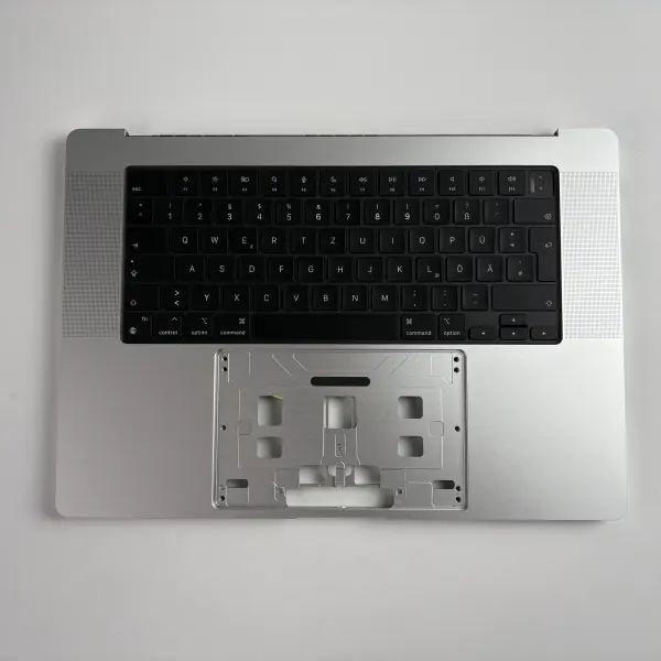 Macbook Pro 16" A2991 A3186 A3403 2023 2024 Topcase Tastatur  QWERTZ Space Black Schwarz Silber Silber