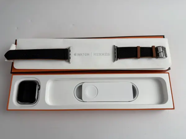 Apple Apple Watch Series 11 Hermès 46mm A3337 64GB Titan Silber Noir/Gold Band